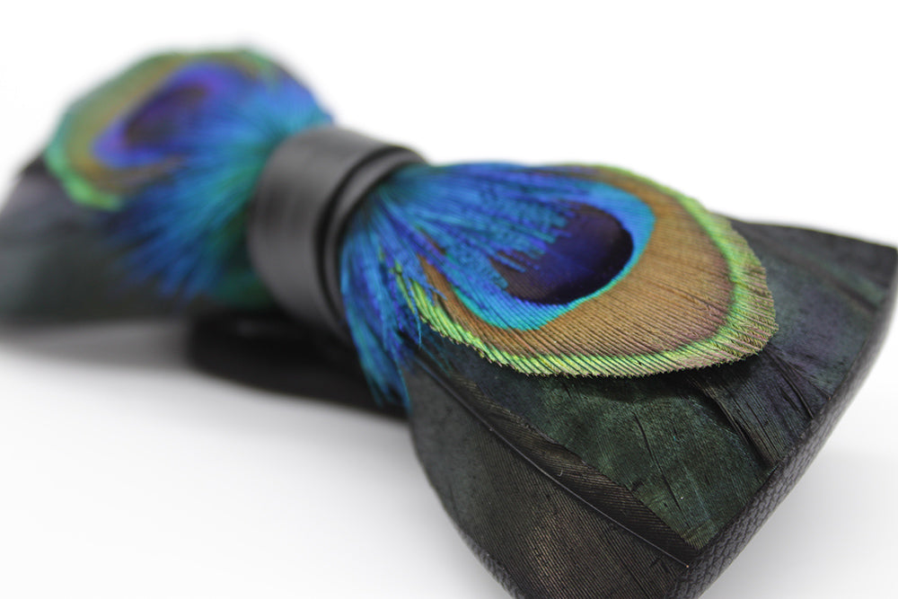 Original Peacock Feather Bow Tie