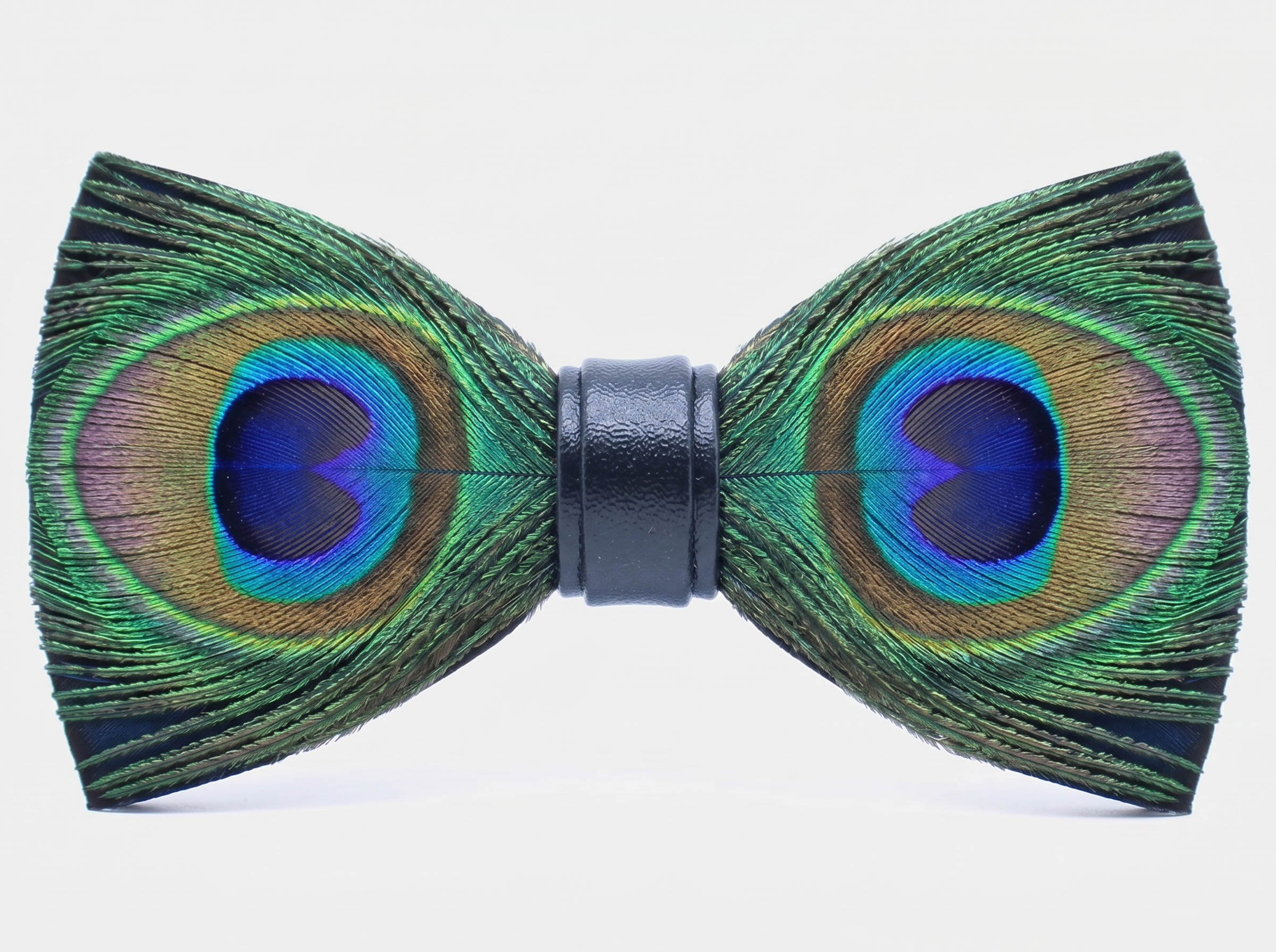 Peacock Feather Bow Tie