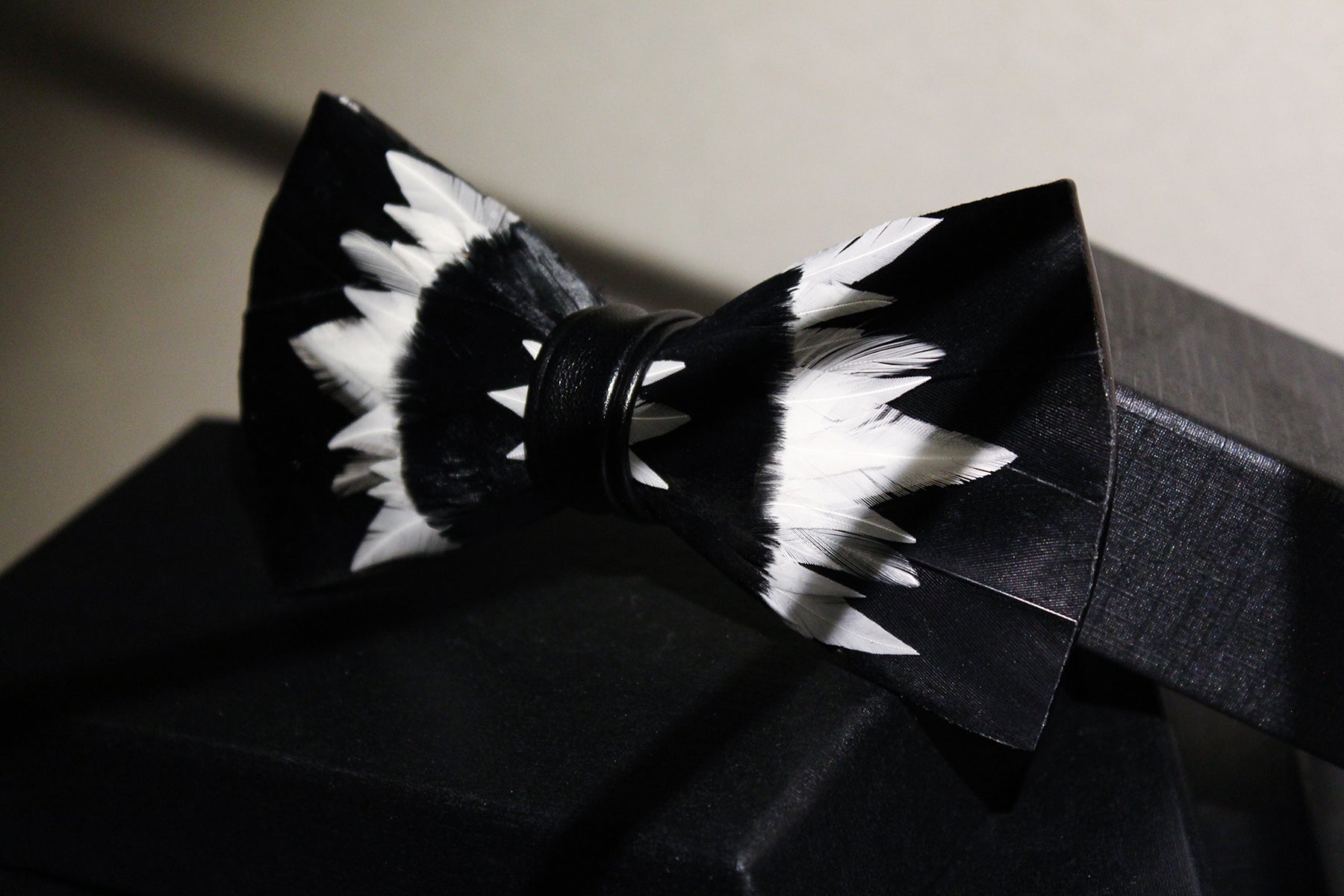 Black Panther Feather Bow Tie