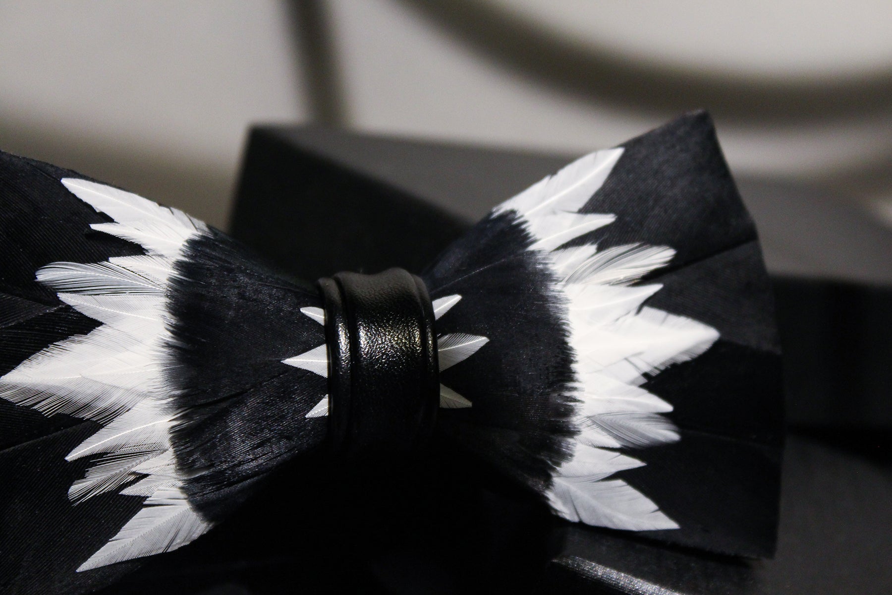 Black Panther Feather Bow Tie