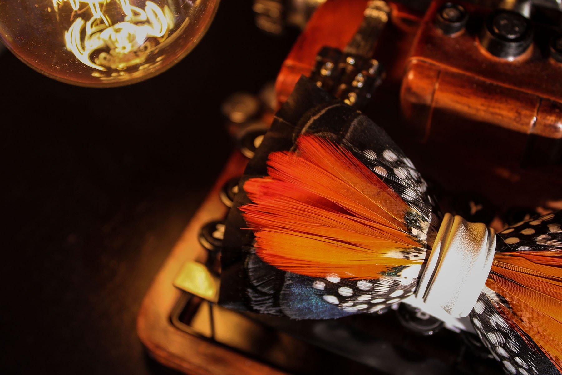 Ding Feather Bow Tie