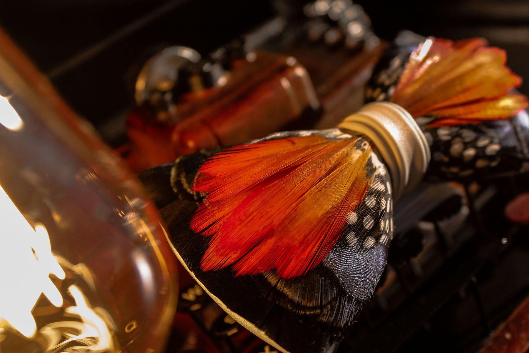 Ding Feather Bow Tie