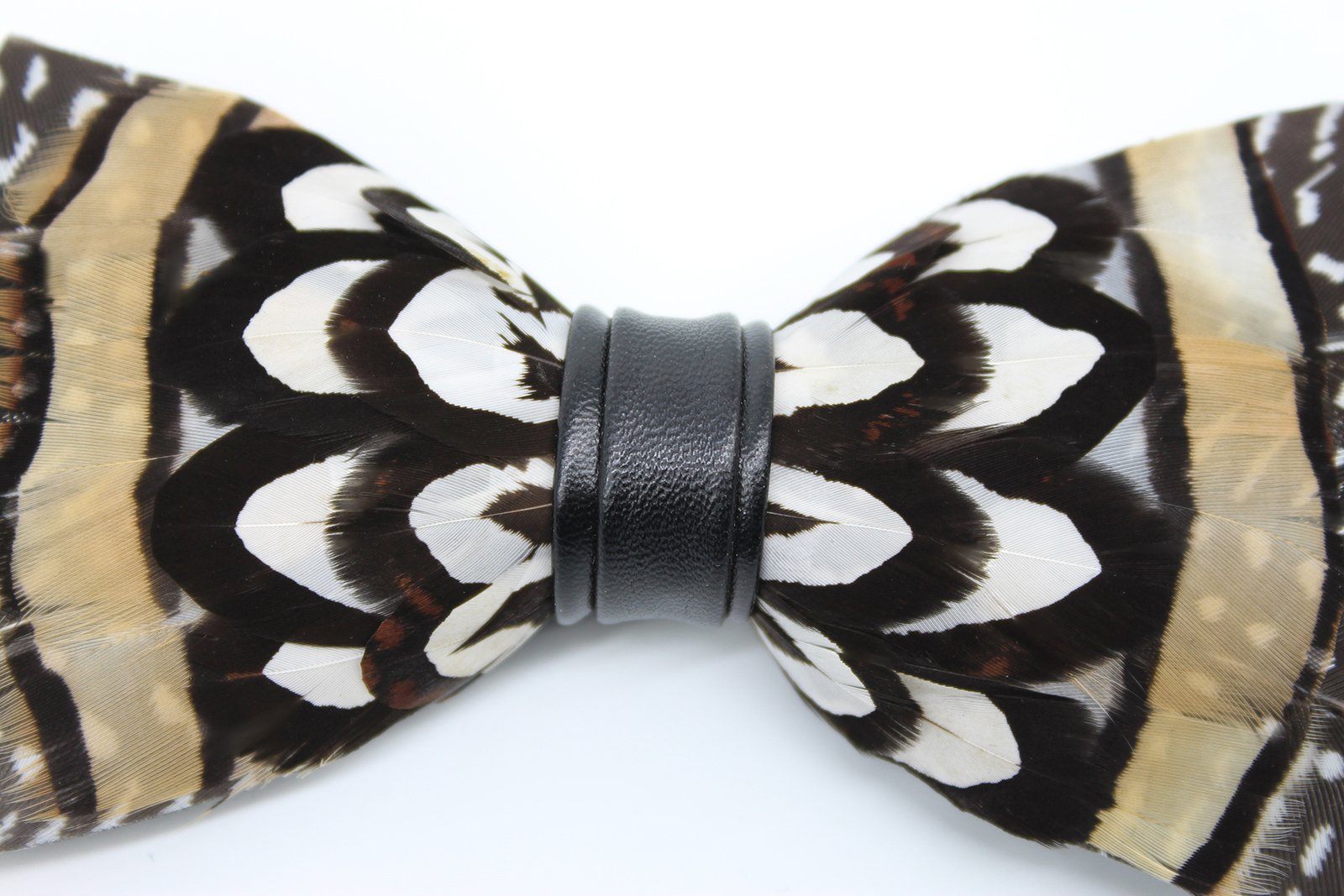 Dragon Scale Feather Bow Tie