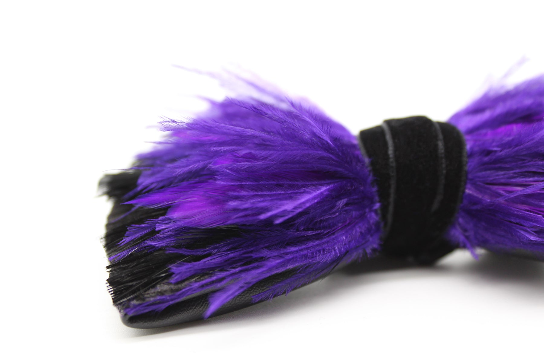 Electric Purple Feather Bow Tie
