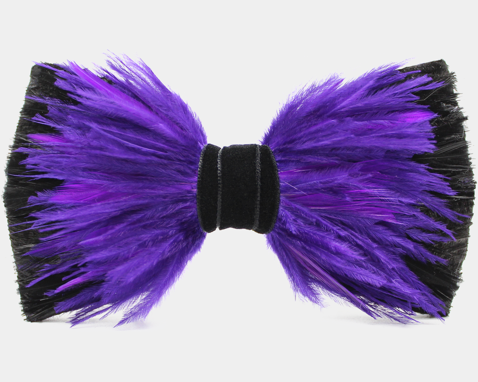 Electric Purple Feather Bow Tie