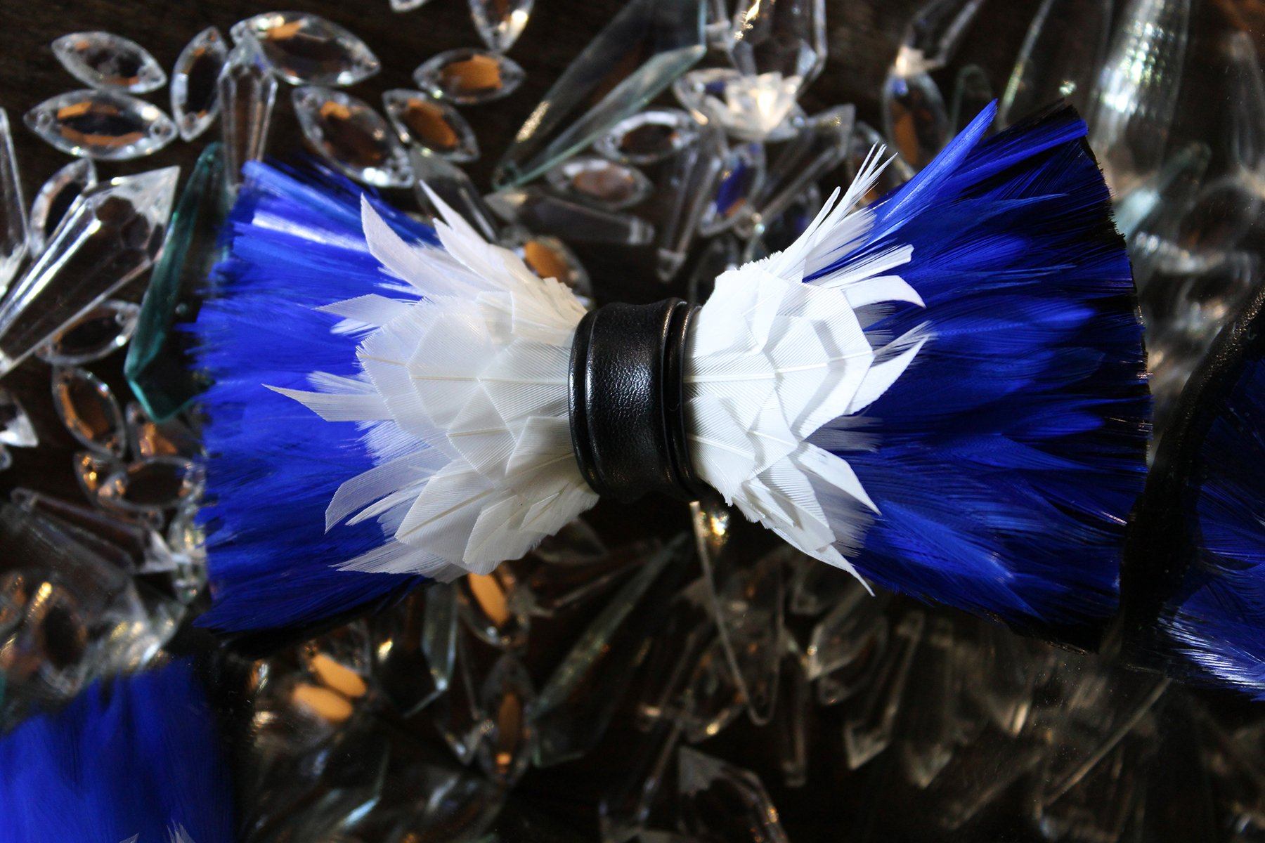 Noble Knight Feather Bow Tie