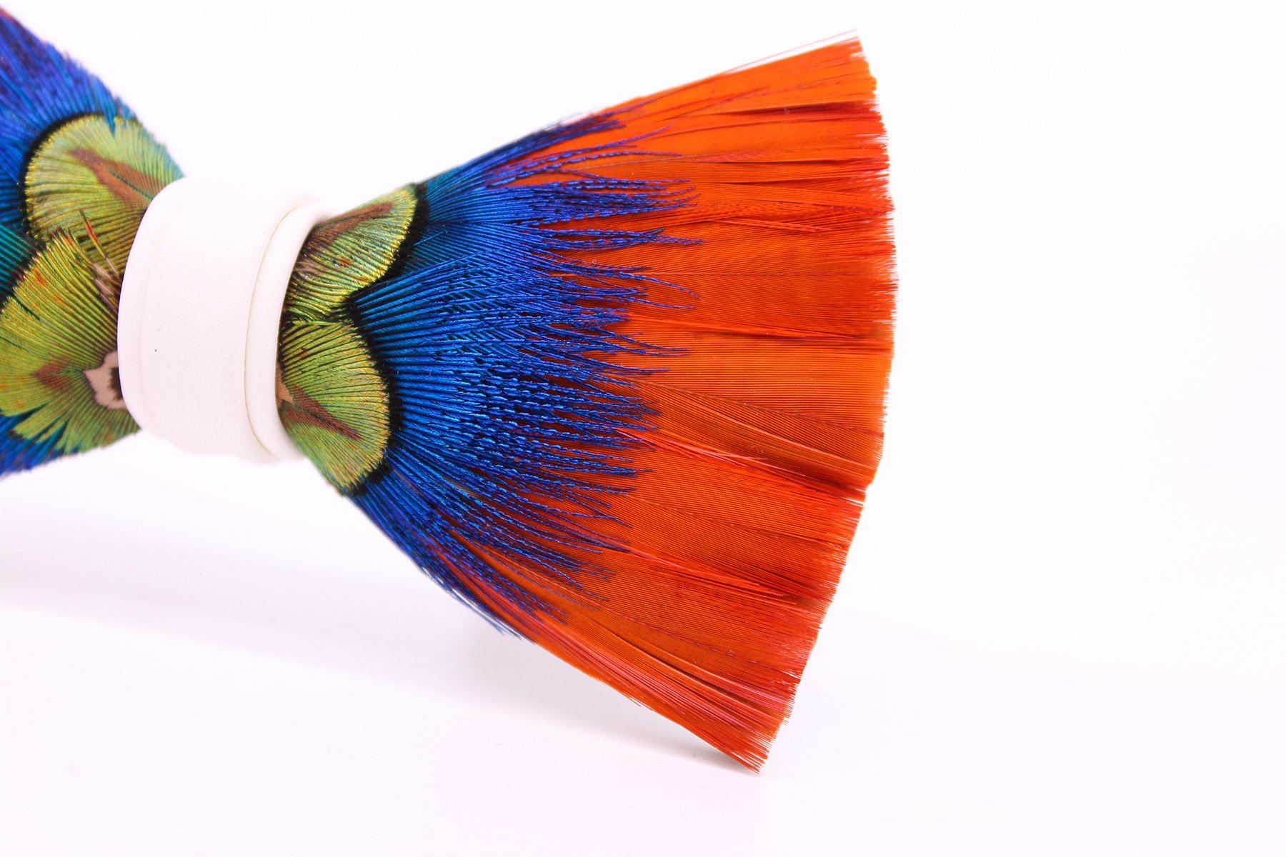 Vivid Island Feather Bow Tie