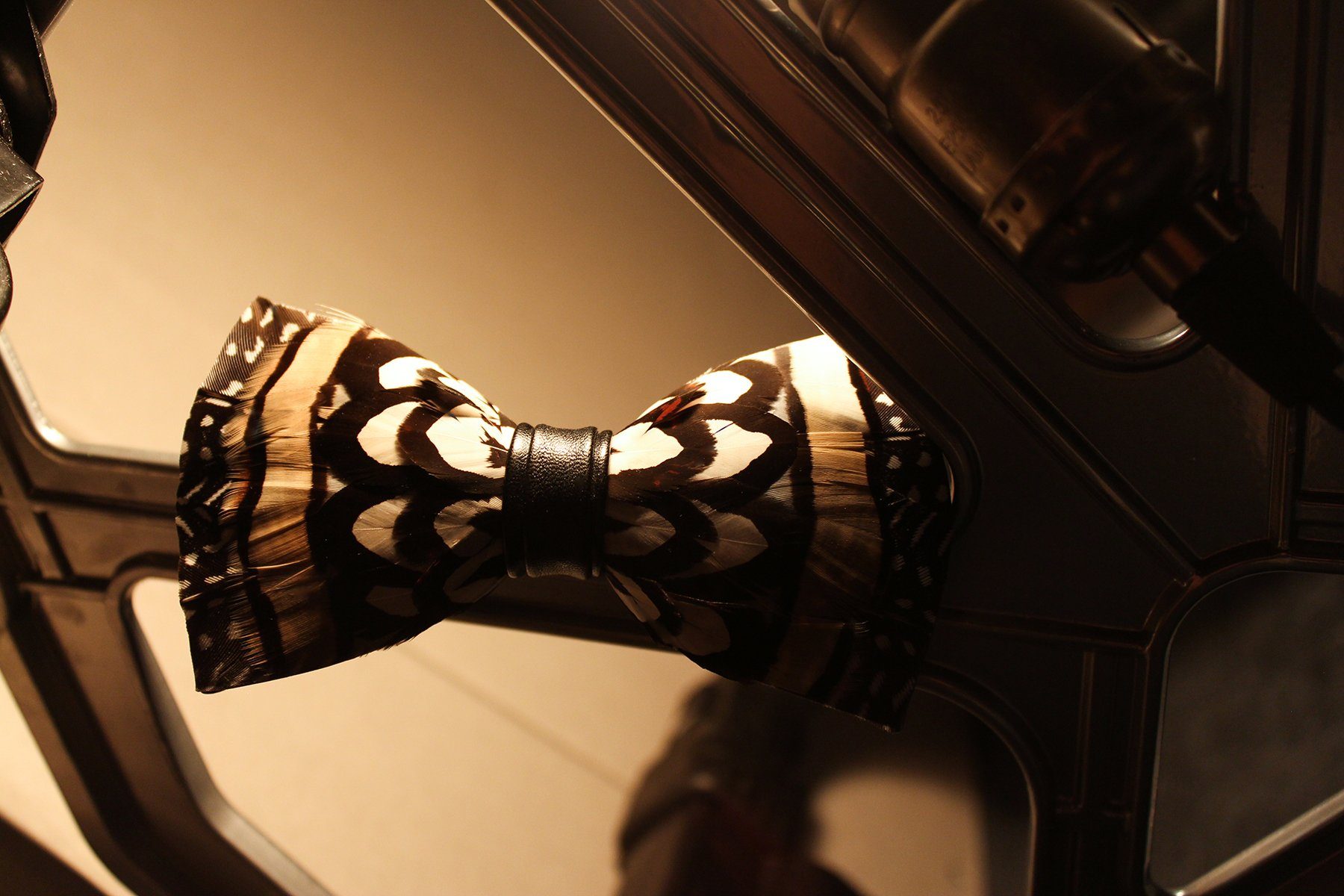 Dragon Scale Feather Bow Tie