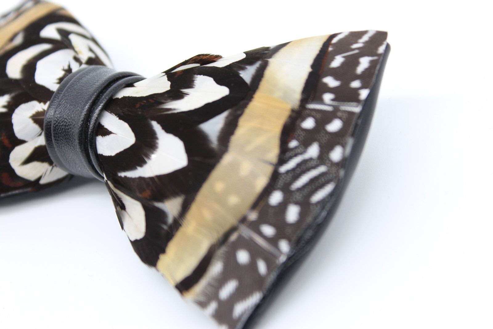 Dragon Scale Feather Bow Tie
