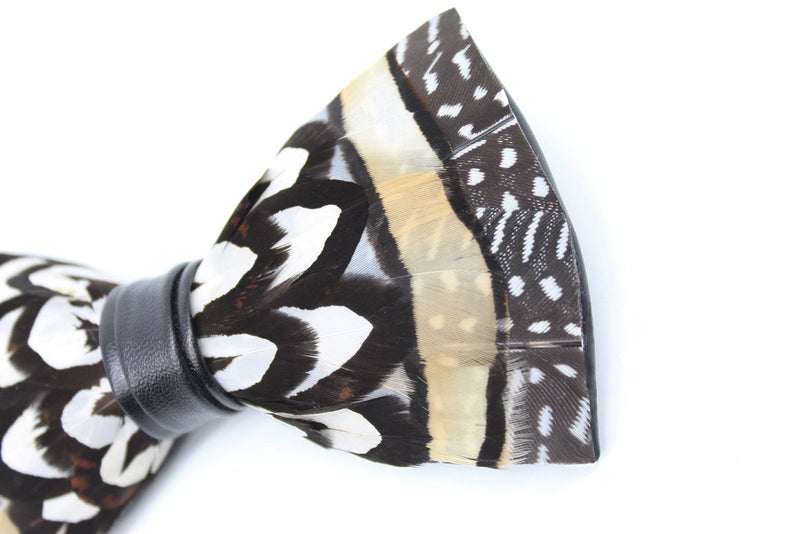 Dragon Scale Feather Bow Tie