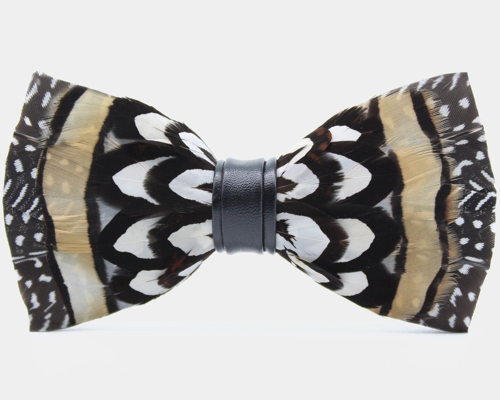 Dragon Scale Feather Bow Tie
