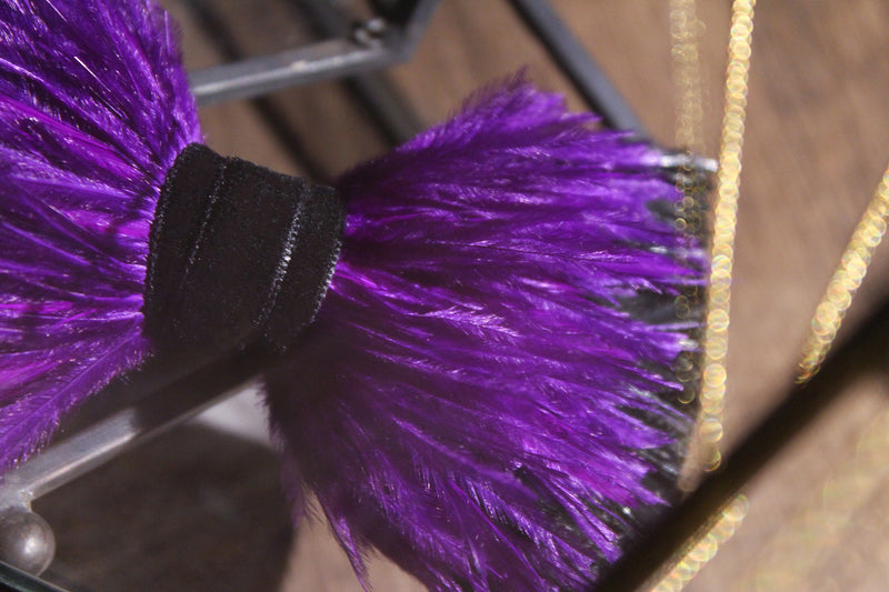 Electric Purple Feather Bow Tie