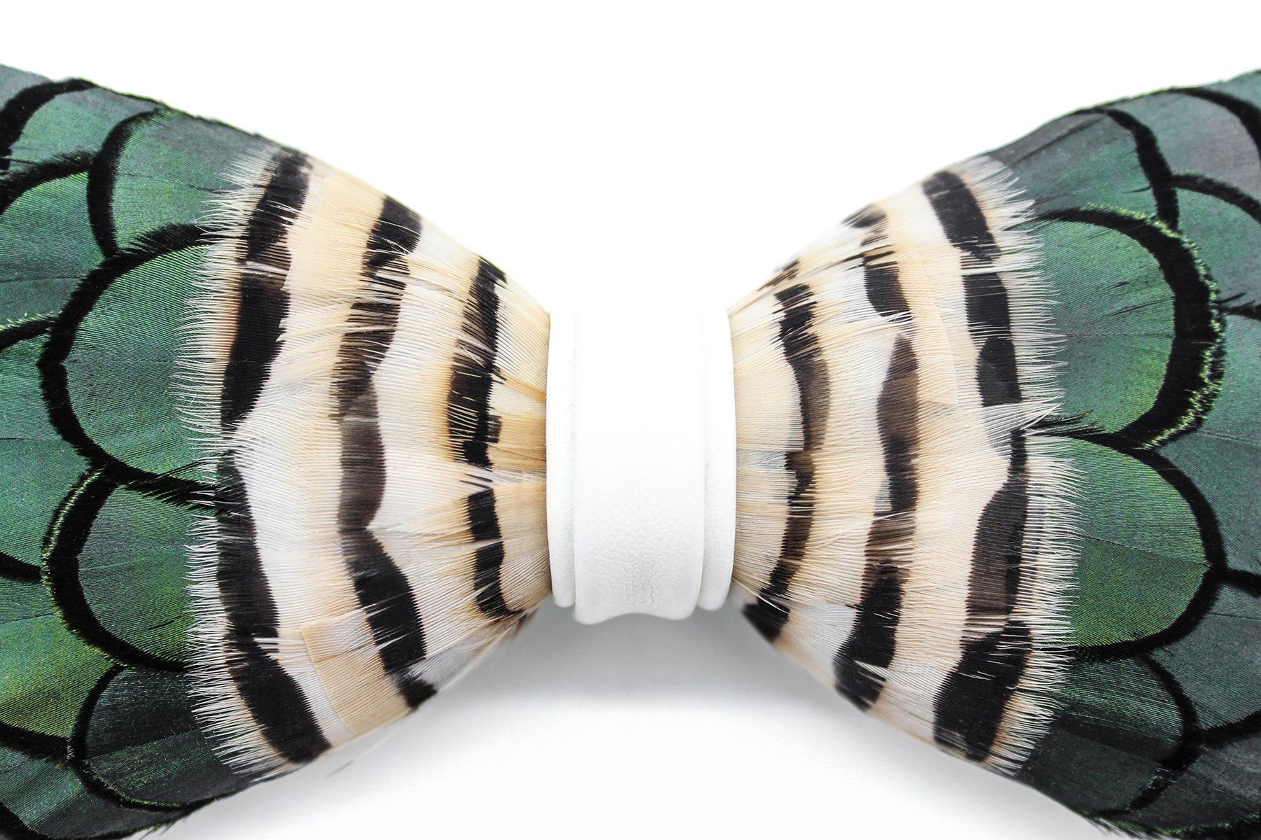 Emerald Feather Bow Tie