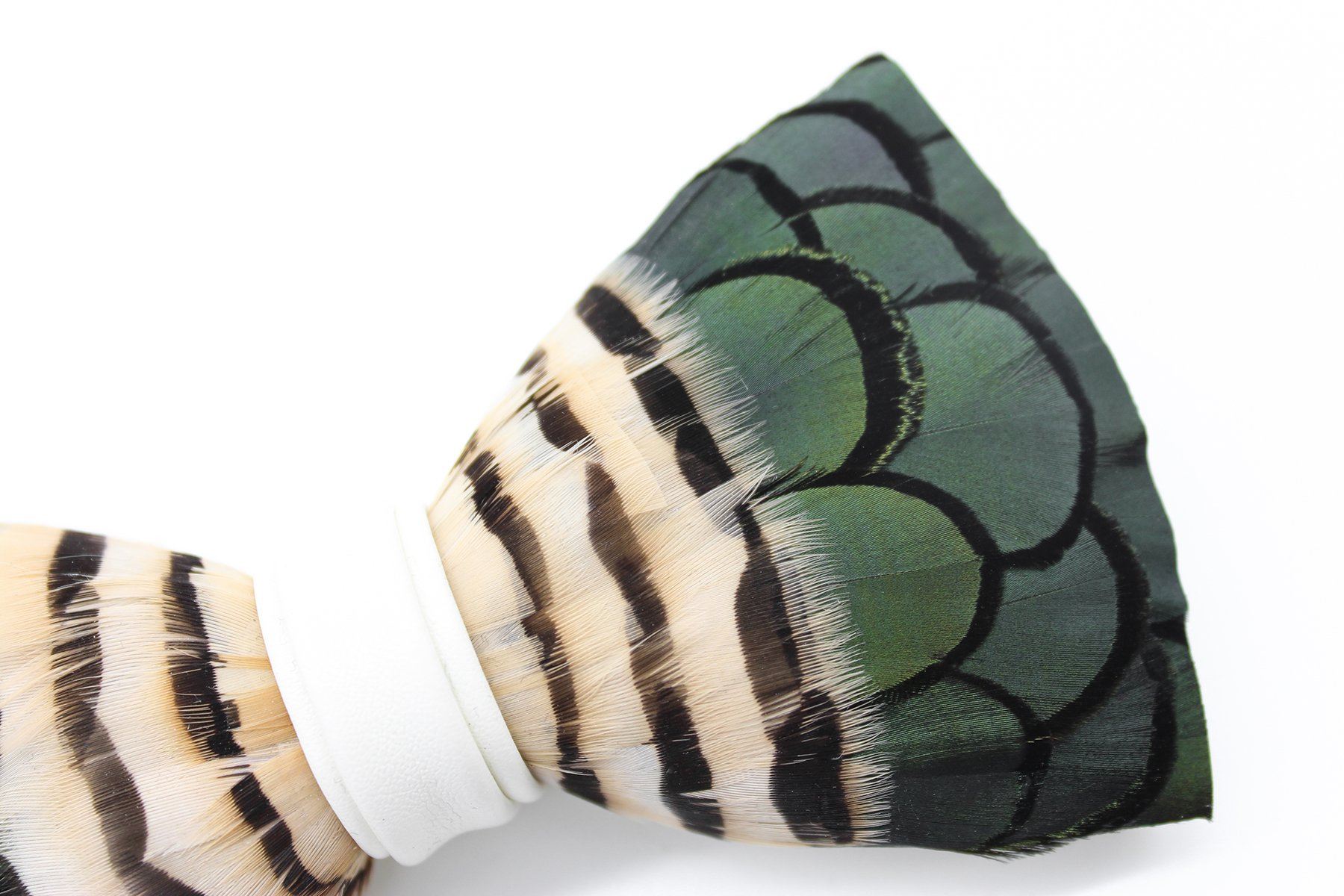 Emerald Feather Bow Tie