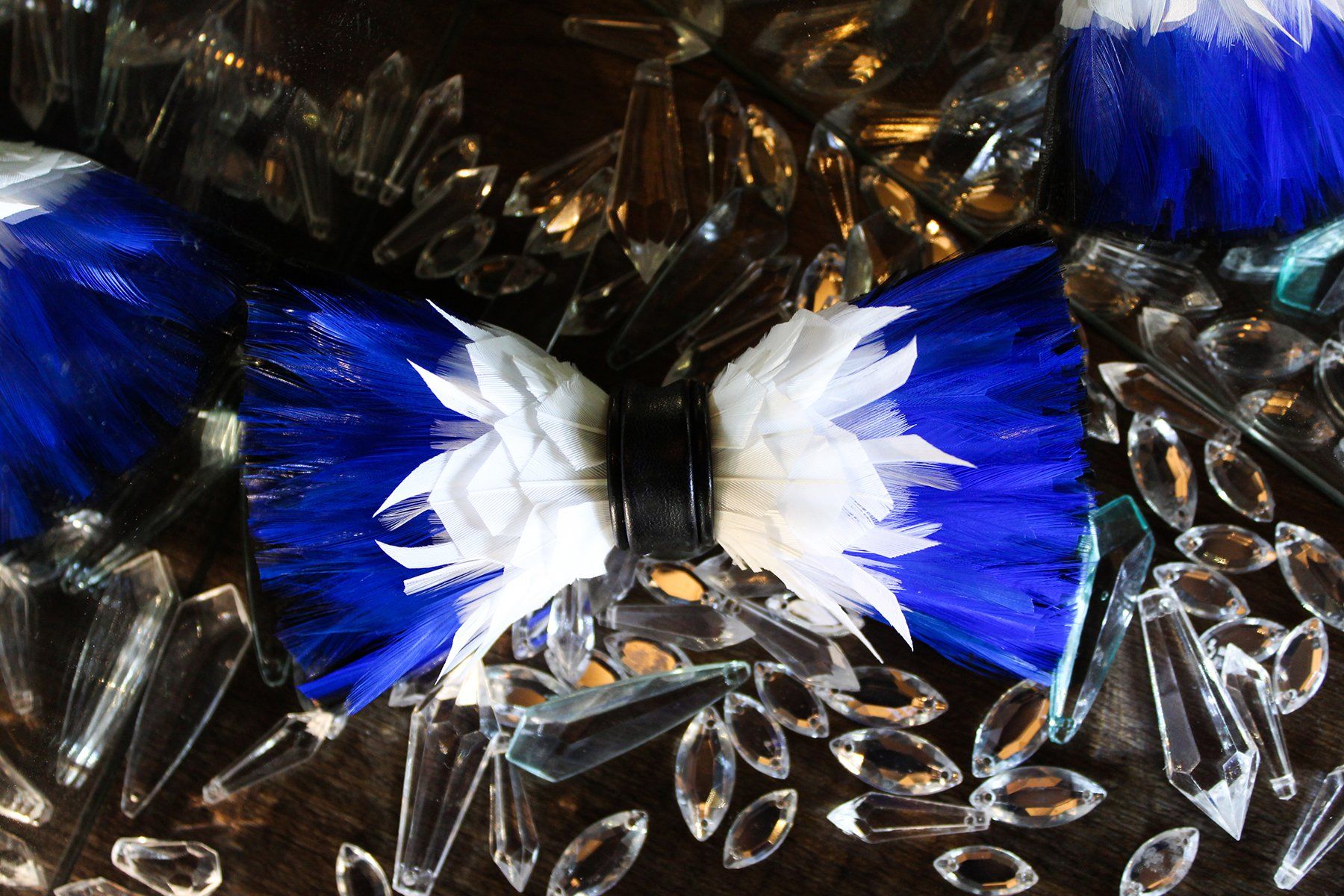 Noble Knight Feather Bow Tie