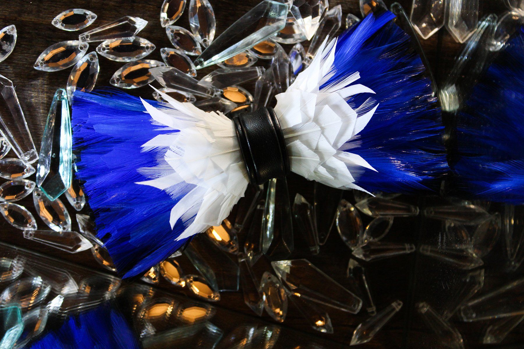 Noble Knight Feather Bow Tie