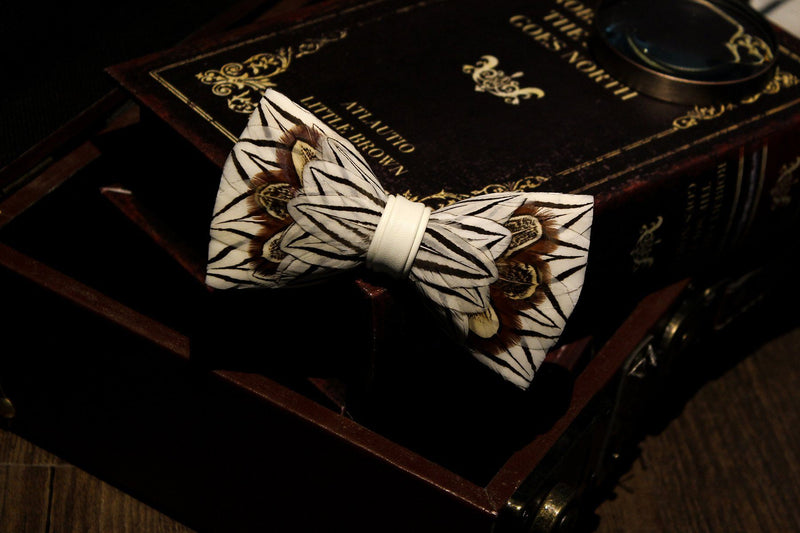 Victorian Era Feather Bow Tie
