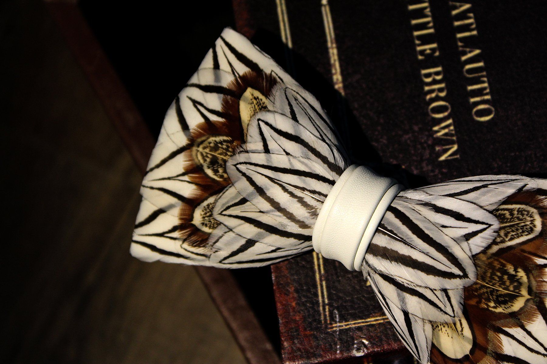 Victorian Era Feather Bow Tie