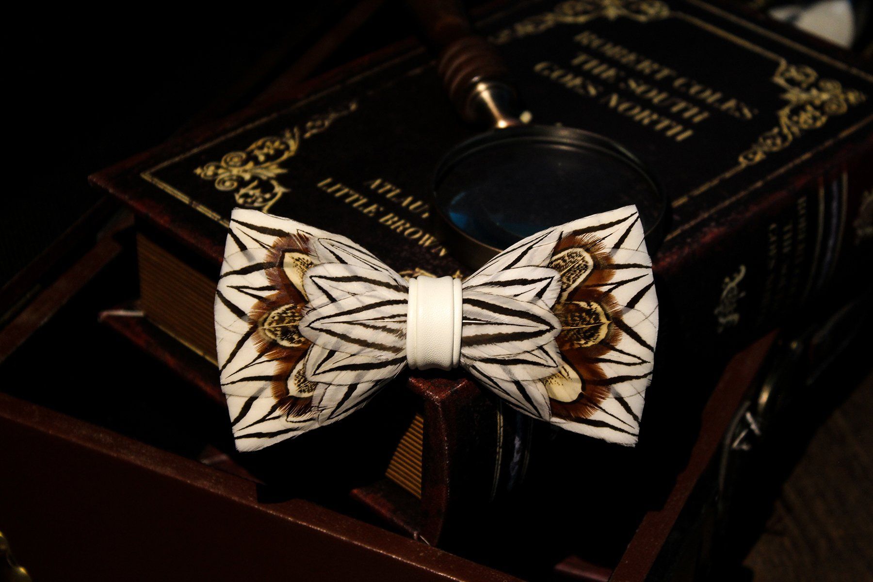Victorian Era Feather Bow Tie