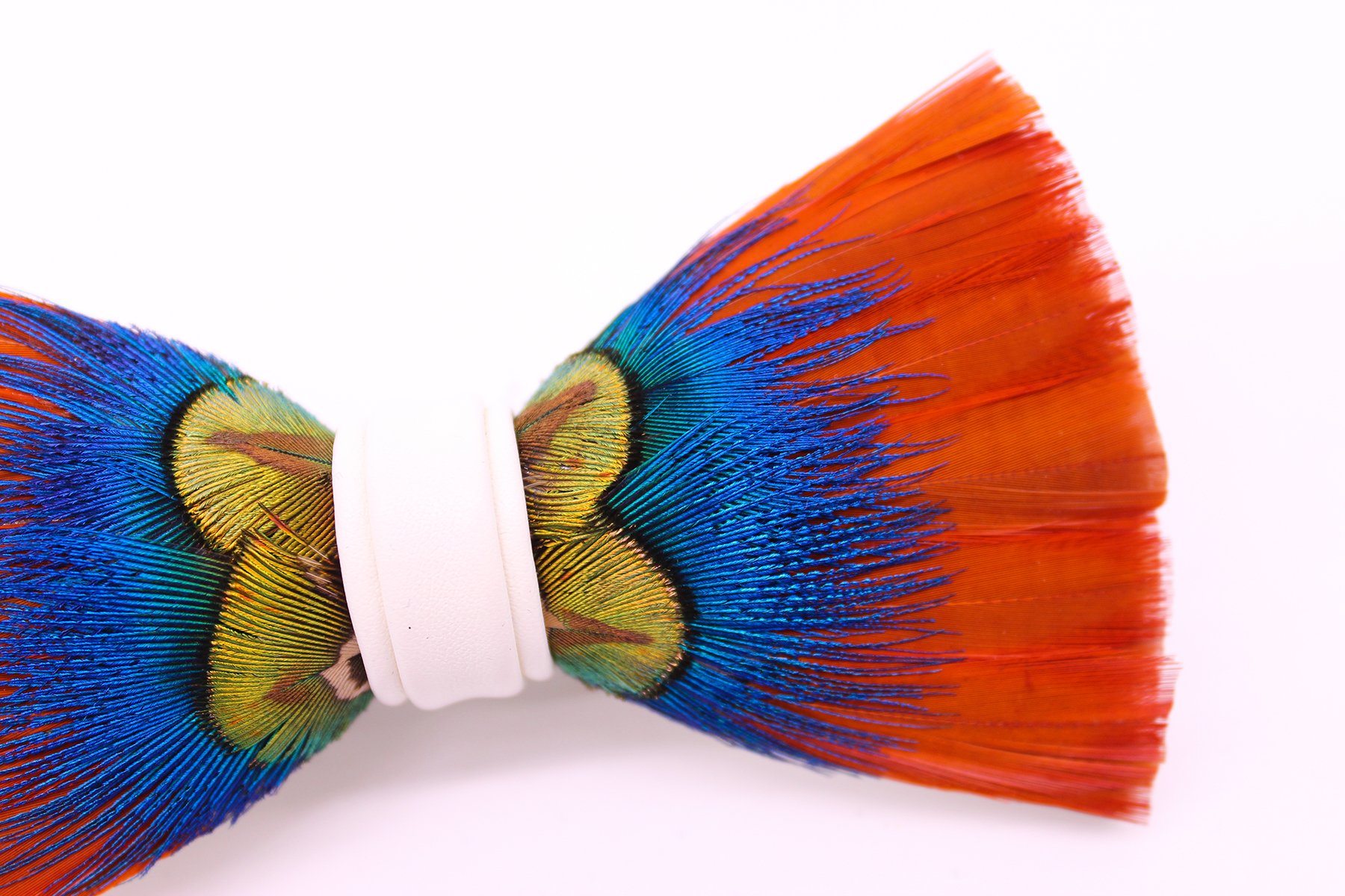Vivid Island Feather Bow Tie